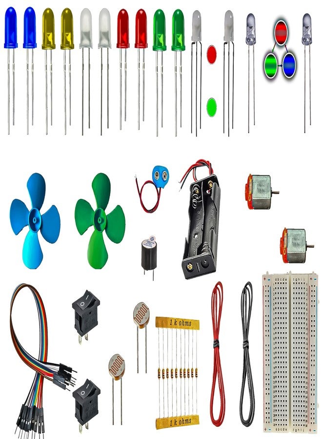CodifyMonk STEM DIY Electronic Science Kit for Kids (Age 8+) | Breadboard Experiments with LED, Motor, Buzzer, LDR | Perfect for School Projects & Science Fair Learning - Image 3